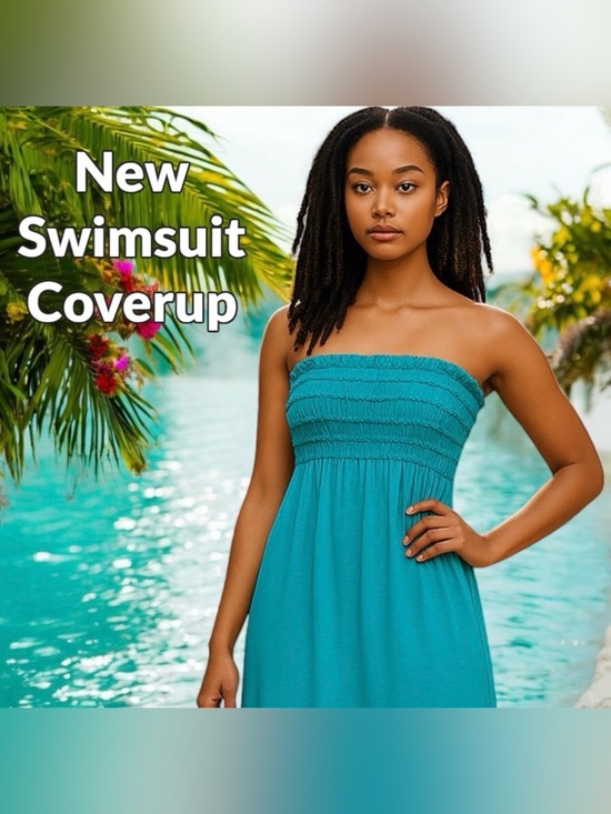 Xhilaration Other - New Teal Green Strapless Swimsuit Coverup, Size Small